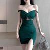 ISLAYCAOLILA E56 Alice Dress perfect for or party Features a and Women's (Size M, Green), cabaret, mini, club, wear. tight, see-through camisole,