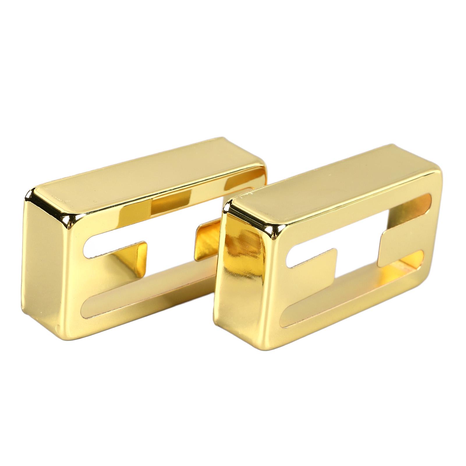 

2 Pcs Guitar Pickup Cover H Hole Brass High Hardness Electric Guitar Double Coil Pickup Shell Gold золотой