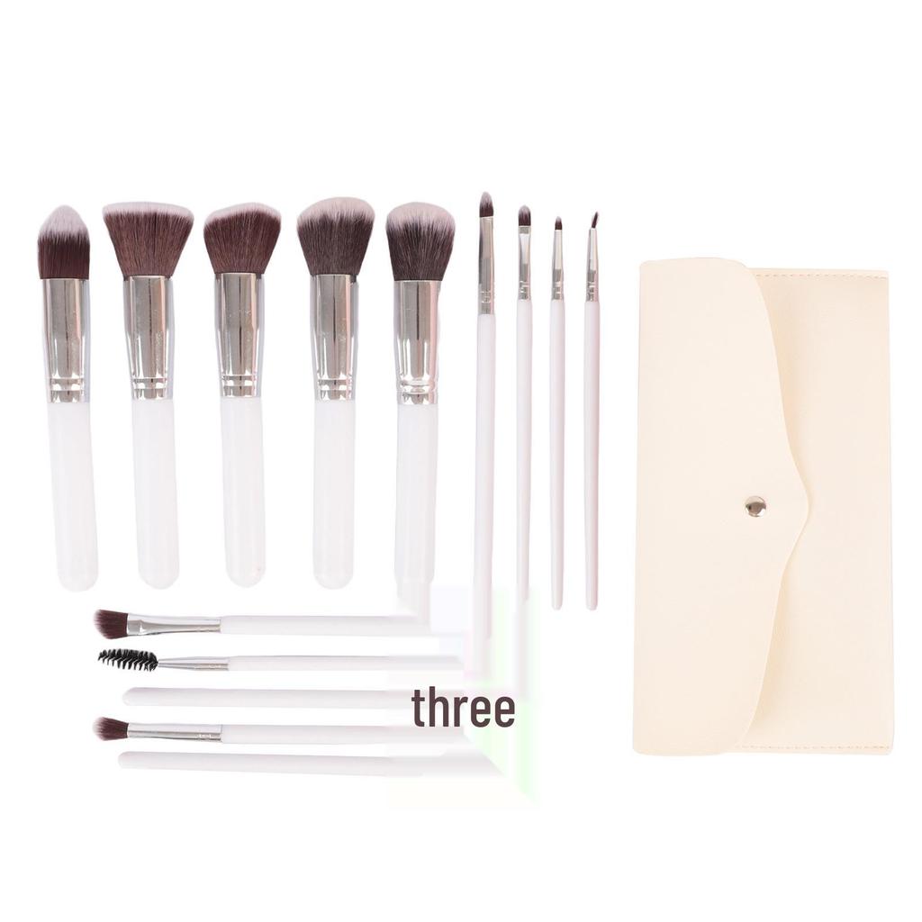 14-Piece Long-Handled Makeup Brush Set: Includes Blush, Eyeshadow, Powder, and Foundation Brushes