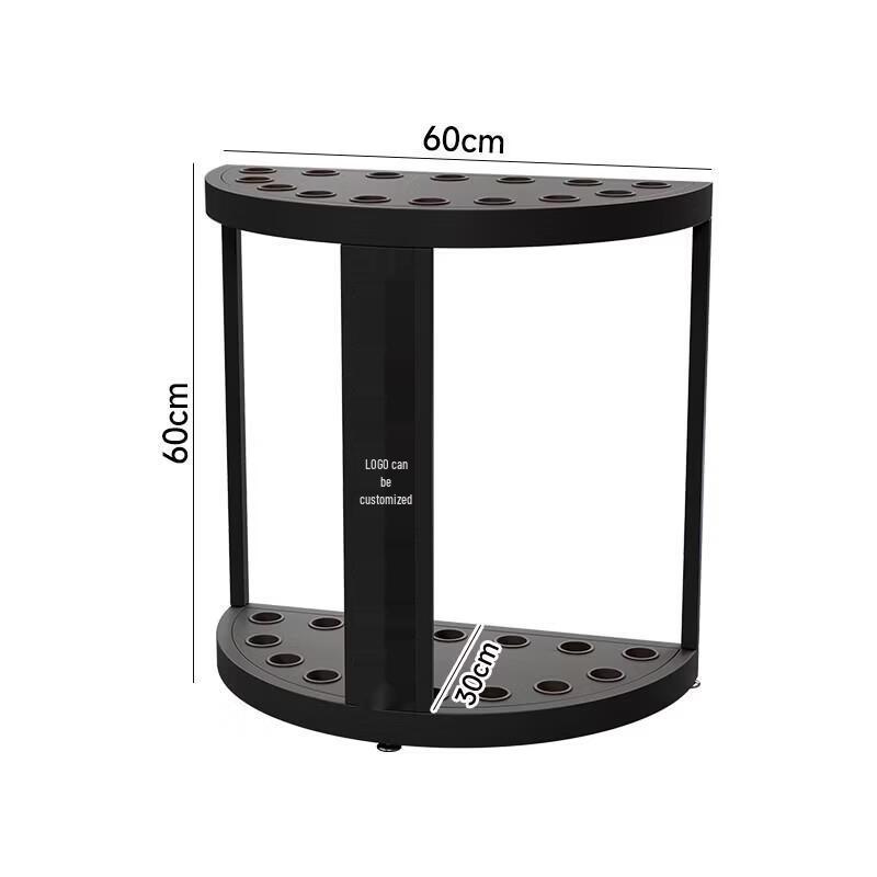 Jun Ding Ying Black Semicircular 15-Hole Billiard Cue Rack