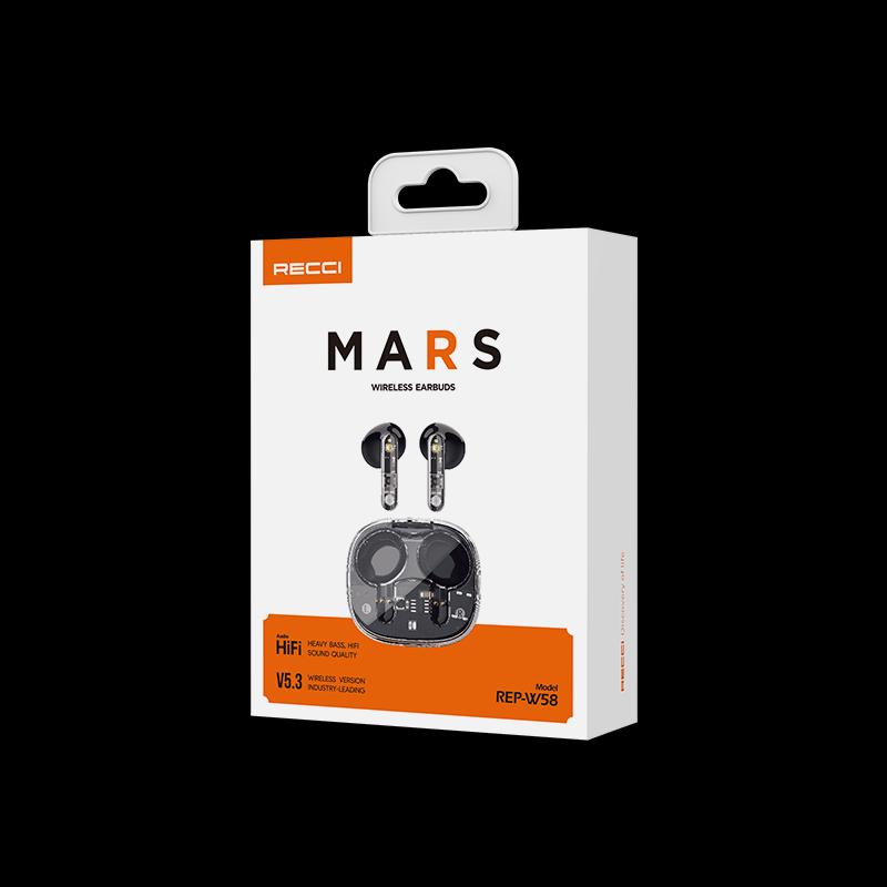 Recci REP-W58 Transparent Mecha Semi-In-Ear Bluetooth Earbuds