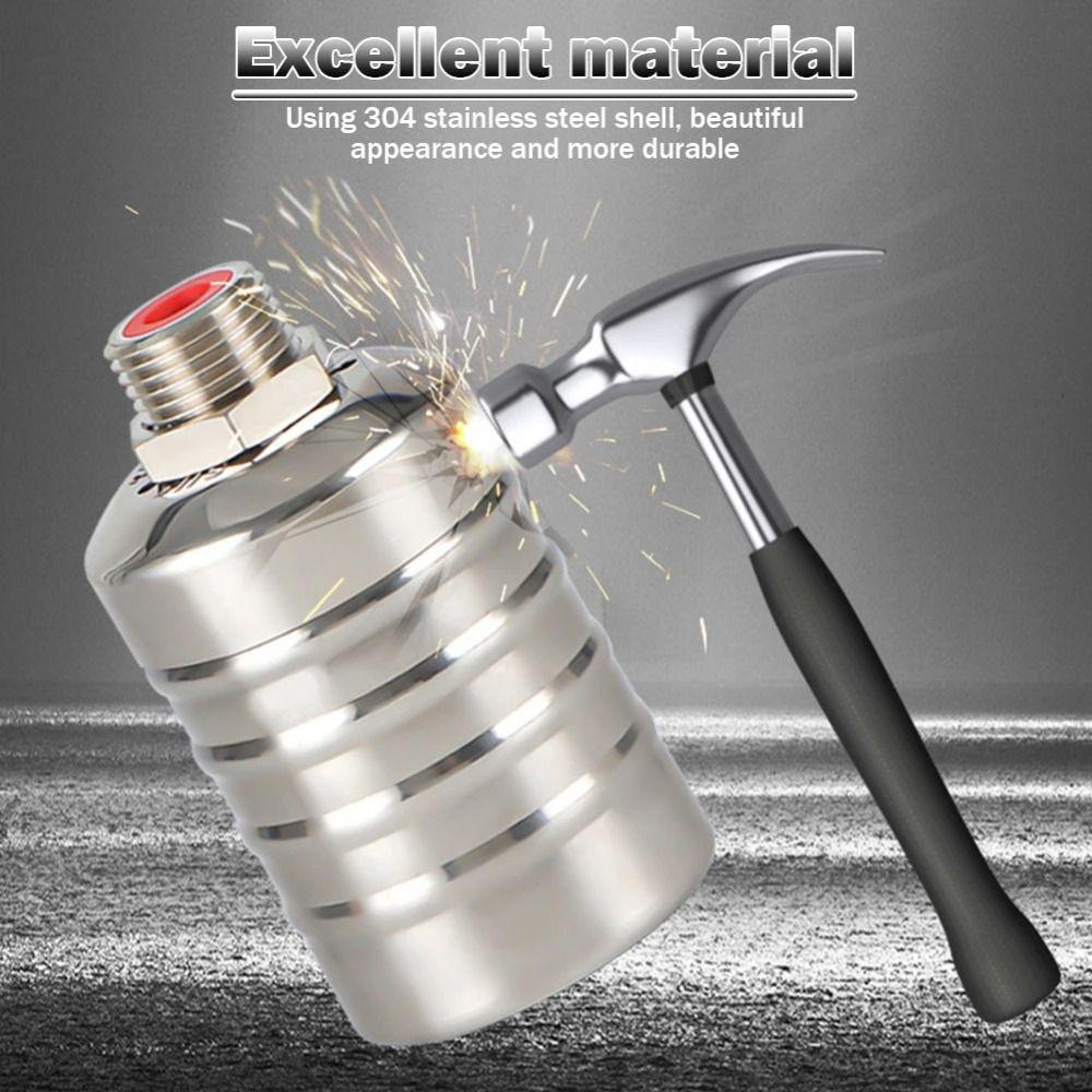 Stainless Steel Water Tank Shutoff Valve Waterproof Floating Ball Valve  Kitchen