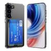 For Samsung S23 Plus Simple Crystal Transparent Card Phone Case Highly Transparent Scratch-resistant TPU Frame Two-in-one Case