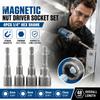 6-13 Mm Steel Socket Adapter Set 1/4” Hex Bolt Driver Socket Kit Deepen Magnetic Bits  Hand Tools