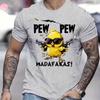 Summer Men's Casual Loose Oversized 3D Cartoon Printed Comfortable Round Neck Short Sleeved T-shirt Top