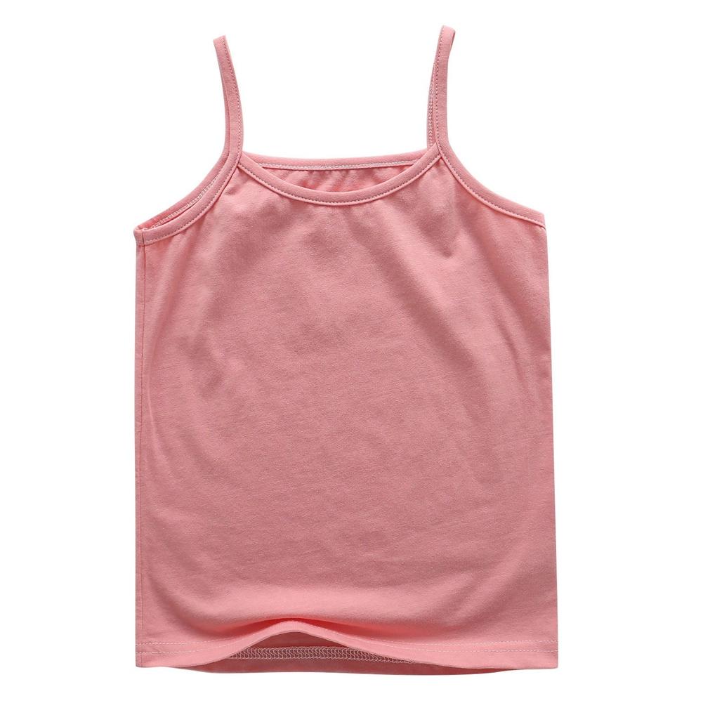 Dziewczęcy gładki top na ramiączkach bez rękawów