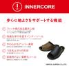 INNERCORE Size Slippers, Black, 26-27cm