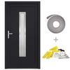 VidaXL Porte d'entrée anthracite 108x200 cm PVC 3187901