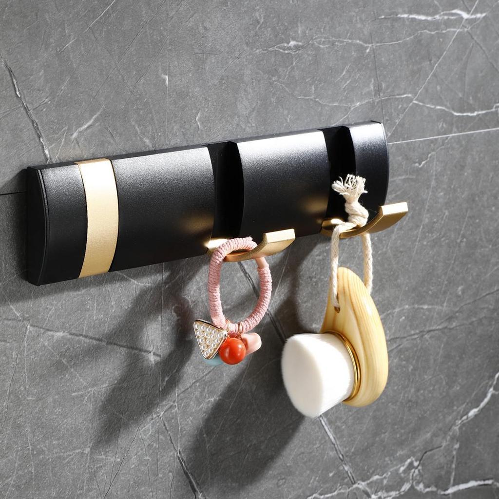 Wall-Mounted Folding Hook for Bathroom, Kitchen, Living Room, Wardrobe - 1 To 6 Row Hooks for Coats, Hats, and Clothes.