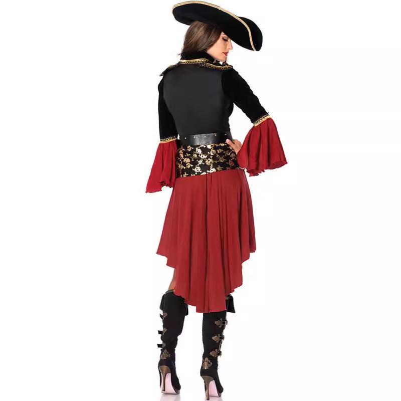Women's Plus Size Pirate Costume, S-3XL - European & American Style, Sexy Halloween Cosplay Outfit