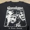 Gravediggaz '6 Feet Deep' Schwarzes Baumwoll-T-Shirt mit kurzen Ärmeln Unisex VM6075