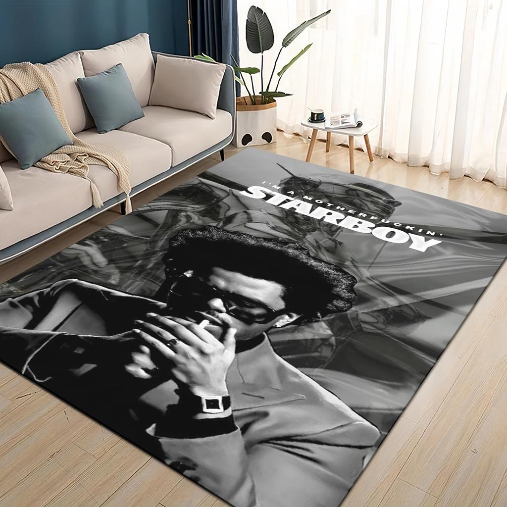 3D The Weeknd X.O R&B Singer Carpet Rug for Living Room Bedroom Home Sofa Decoration,kids Play Non-slip Floor Mat Christmas Gift