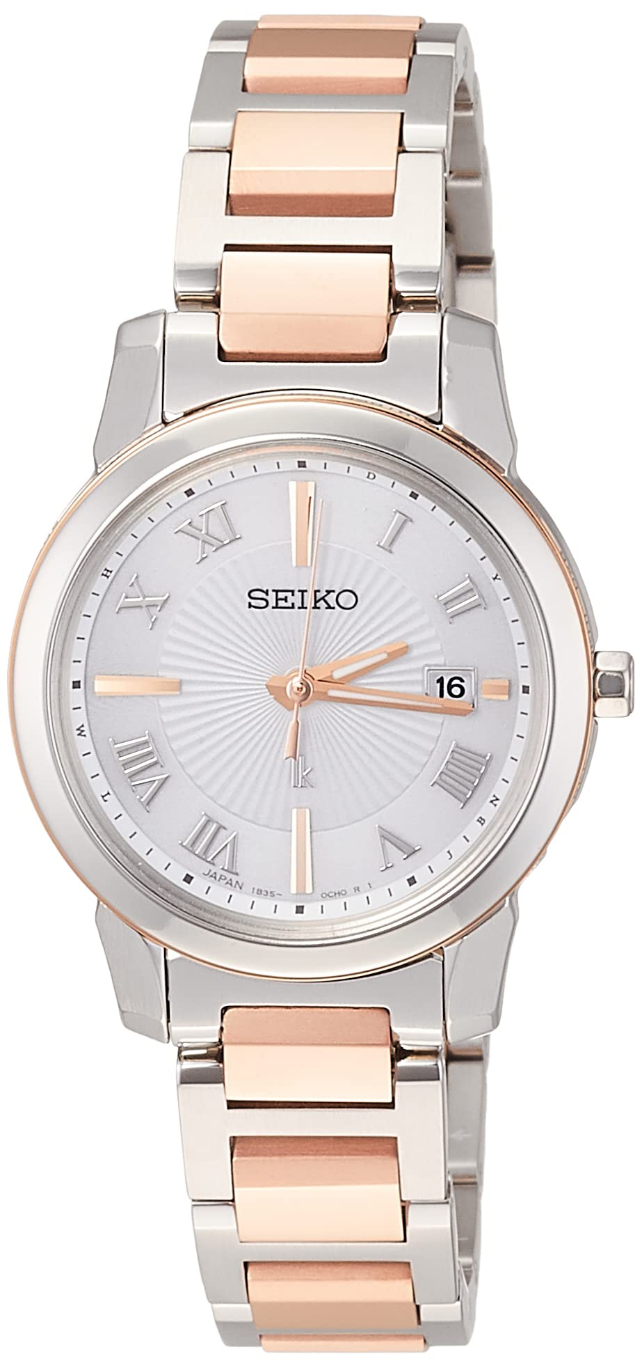 

[Годинник Seiko] Наручний годинник Rukia I Collection SSQV108 Жіночий, срібний + рожеве золото