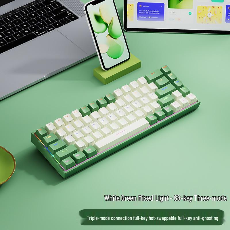 

BOW G68D Механическая игровая клавиатура с 68 клавишами и возможностью горячей замены