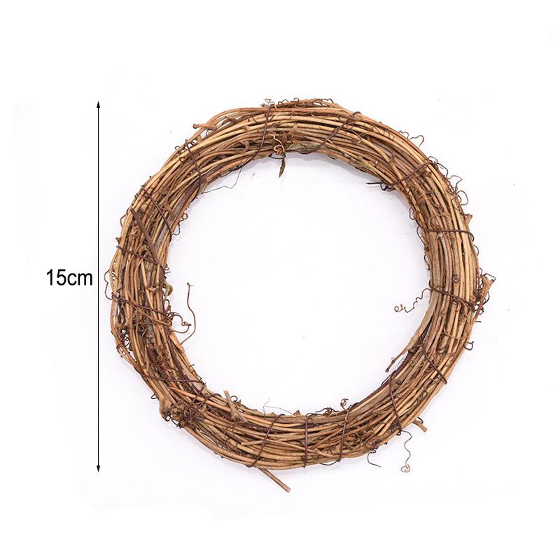 1pcs Christmas Decoration 12-25cm Christmas Party Wedding Wreaths Decoration Garland Material Rattan Wreath DIY Wreath Party