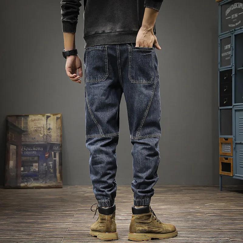 Herbst Winter Herren Trendy Loose-Fit Jeans Lässige Haremshose Lange Hosen Bequeme Arbeitskleidung