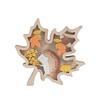Autumn Wooden Carving Ornaments Farmhouse Rural Harvest Festival Pumpkin Maple Leaf Dining Table Wooden Crafts Ornaments