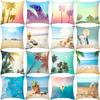 Summer Ocean Beach Pillow Cover Nordic Office Sofa Cushion Cover Shopee Home Products
