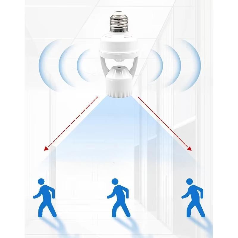 1Pc Human Body Induction Energy-saving E27 LampLED Holder Intelligent Switch Light Timing Infrared Induction Lamp Base 85-265V