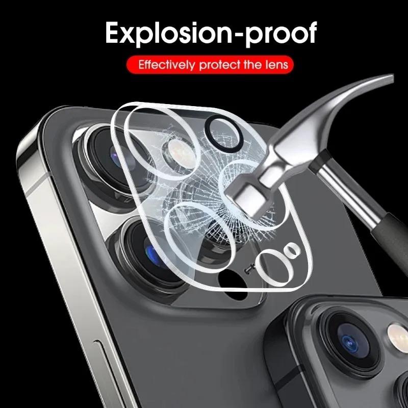 Camera Lens Tempered Glass Films for iPhone 16 Pro Max 15 Pro 14 Plus 13 Mini Apple Phone Rear Cameras Screen Protectors Cover