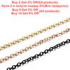 2-5m/Lot 1.2-3.0mm Stainless Steel Necklace Chains Gold Color Bulk Chain for DIY Jewelry Finding Making Accessories Supplies