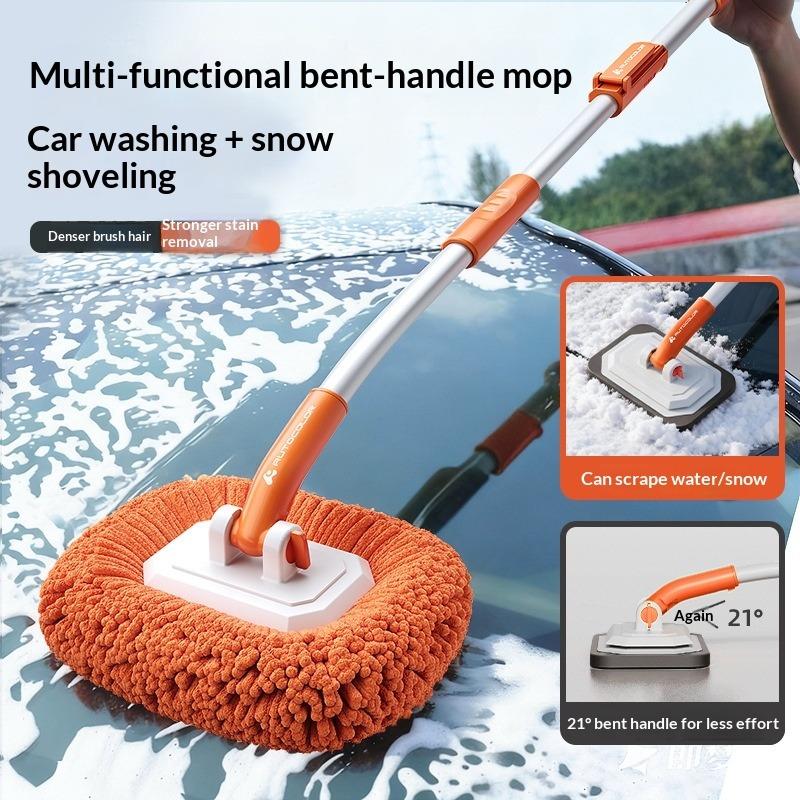 Special Brush for Car Washing Mop with Curved Rod