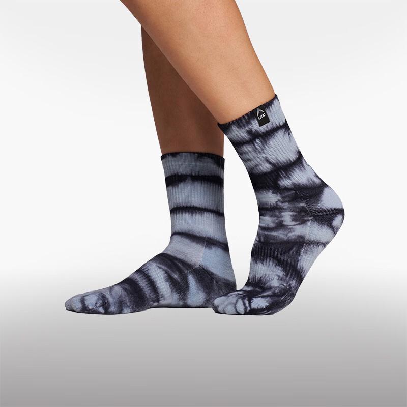 UTO Tie-Dye Merino Wool Mid-Calf Outdoor Sports Socks L