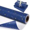 Elegant Matte Kraft Wrapping Paper Roll- 43.18cm X 3.05m,For Birthdays, Christmases, Weddings, Festive Paper,Gift Wrapping Paper