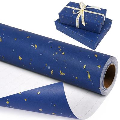 Elegancki Matowy Kraftowy Papier Pakowy w Rolce - 43,18 cm x 3,05 m, Na Urodziny, Boże Narodzenie, Wesela, Papier Festiwalowy, Papier do Pakowania Prezentów
