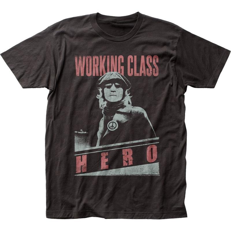 

John Lennon Working Class Hero Unisex T-Shirt Music Classic Rock Band Tee Black S