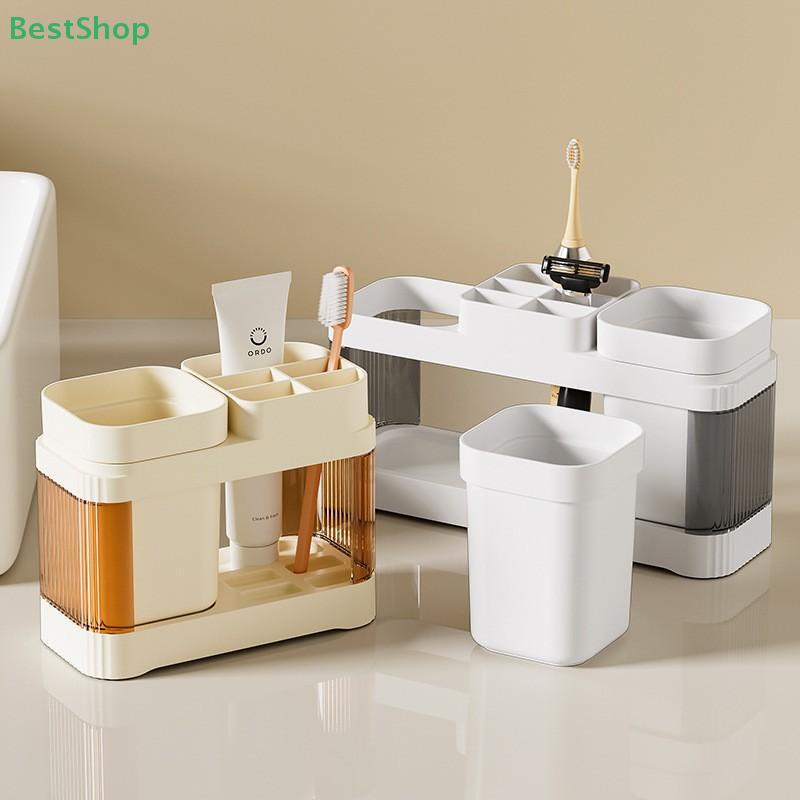 Mouthwash Cup Toothbrush Holder Set Bathroom Toothpaste Shelf Wash Set Cup Holder