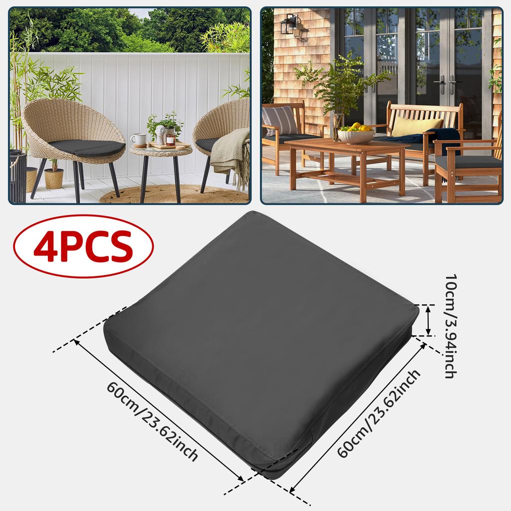4Pcs Waterproof Sofa Seat Cushion Cover Elastic Solid Angle Sofa Seat Cover Pets Kids Patio Outdoor Cushion Slipcover Seat Case