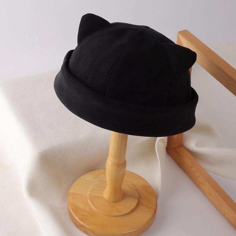 Cute cat ears melon hat children's versatile landlord hat street hip hop trendy hat sweet cool landlord hat