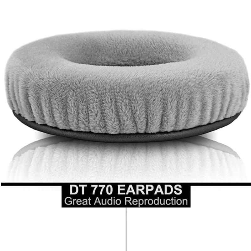 Soft Earpads Compatible For Beyerdynamic Dt990 / Dt880 / Dt770 Pro Earphone Memory Foam Earcups Easily Replaced Ear Cushion