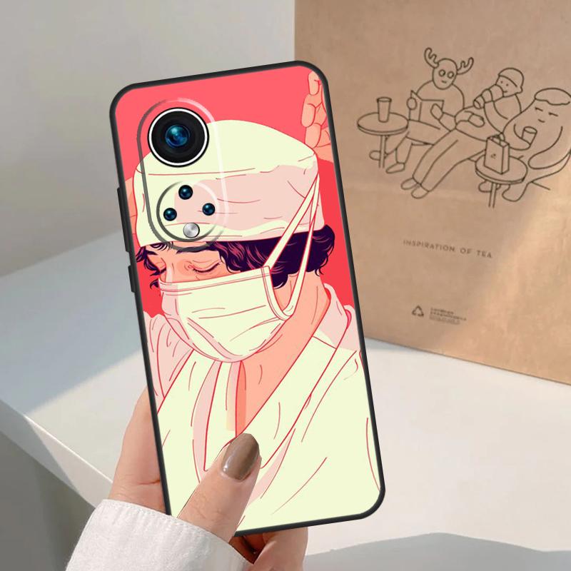 Cartoon Medicine Doctor Nurse For Honor Magic 8 5 6 7 Pro Case For Honor 400 200 Lite 50 70 90 X8c X8b X9a X9b X9c X9d Win