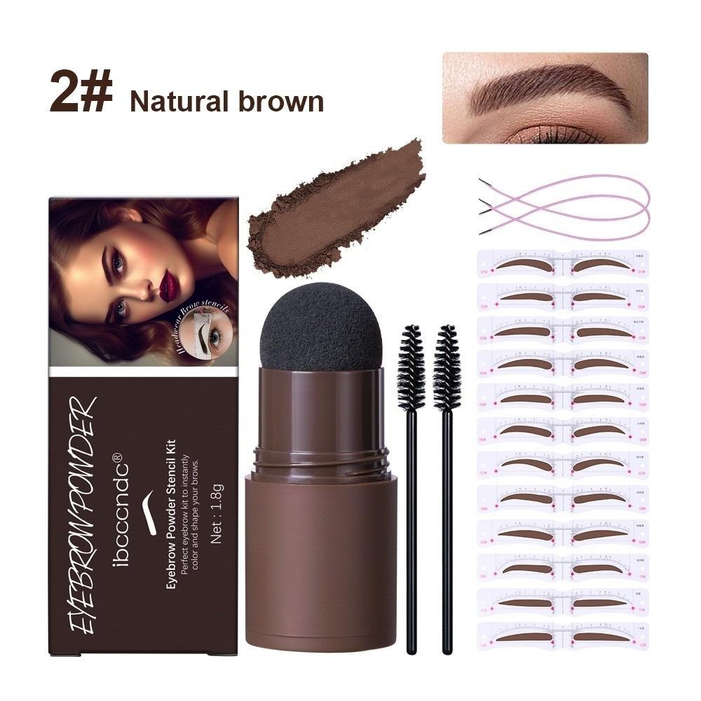 Waterproof One Step Eyebrow Stamp Shaping Kit Long Lasting Eyebrows Shaping Makeup Tool 2