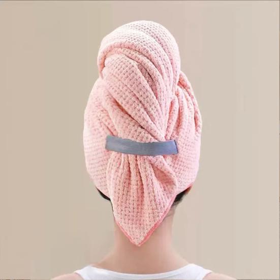 Hair Drying Towel, High-Density Coral Velvet Fabric Hair Wrap, Large Size Super Absorbent Hair Towel for Curly Hair