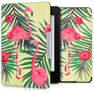 Kwmobile Case for Amazon Kindle Paperwhite with Auto Sleep and PU Light Green - E-Reader Sleep, Leather, Pink/Green/Light