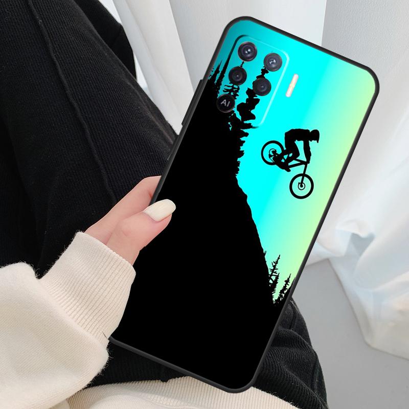 Cycling Bicycle Cycle Funny Case For Oppo A96 A76 A16 A60 A98 A58 A78 A18 A38 A80 A40 A77 A57 A17 A74 A54 A94 A15 A5 Pro