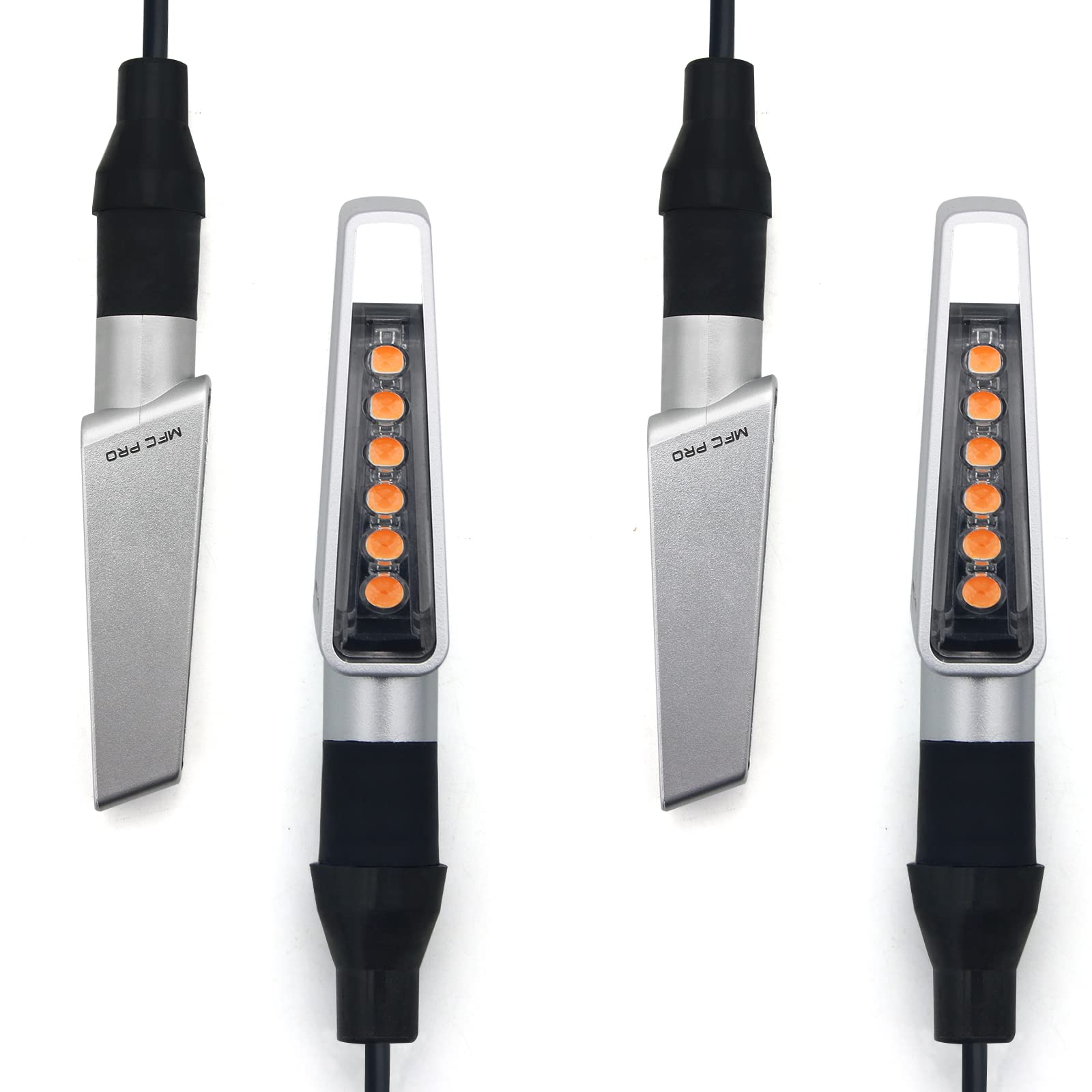

KOPPANG Motorcycle Flowing Turn Signal 6 LED Motorcycle E-Bike Vehicle set of 4 серебряный