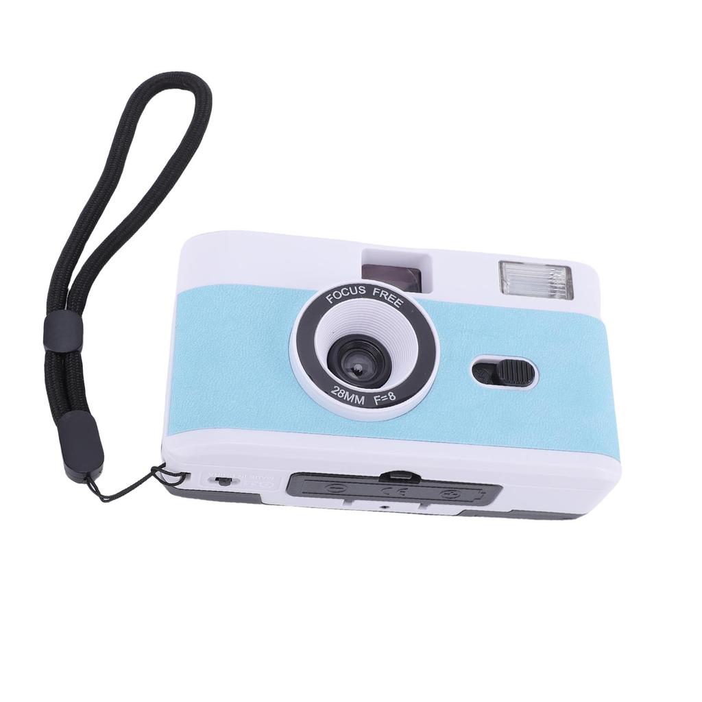 35mm Film Camera 28mm F/8 Reusable Retro Film Camera with Flash 27 Color Films for Students Adults Birthday Gifts