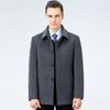 Autumn and Winter New Men's Lapel Cashmere Jacket Fashionable Short Casual Middle-aged and Elderly Trendy Jacket