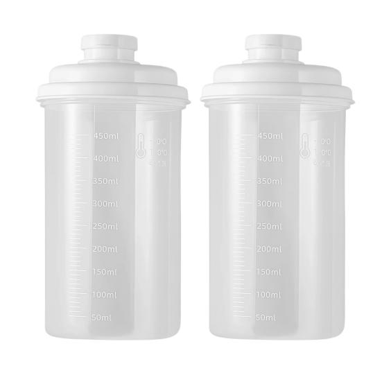 Sealed Jar with Double Transparent Storage Volume Scale 50-450ml Container Precise Seal Freshness Microwave Refrigerator Safe