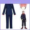 Fantasia Cosplay Autêntica de Yuji Itadori de Jujutsu Kaisen Para Homens e Mulheres Com Peruca