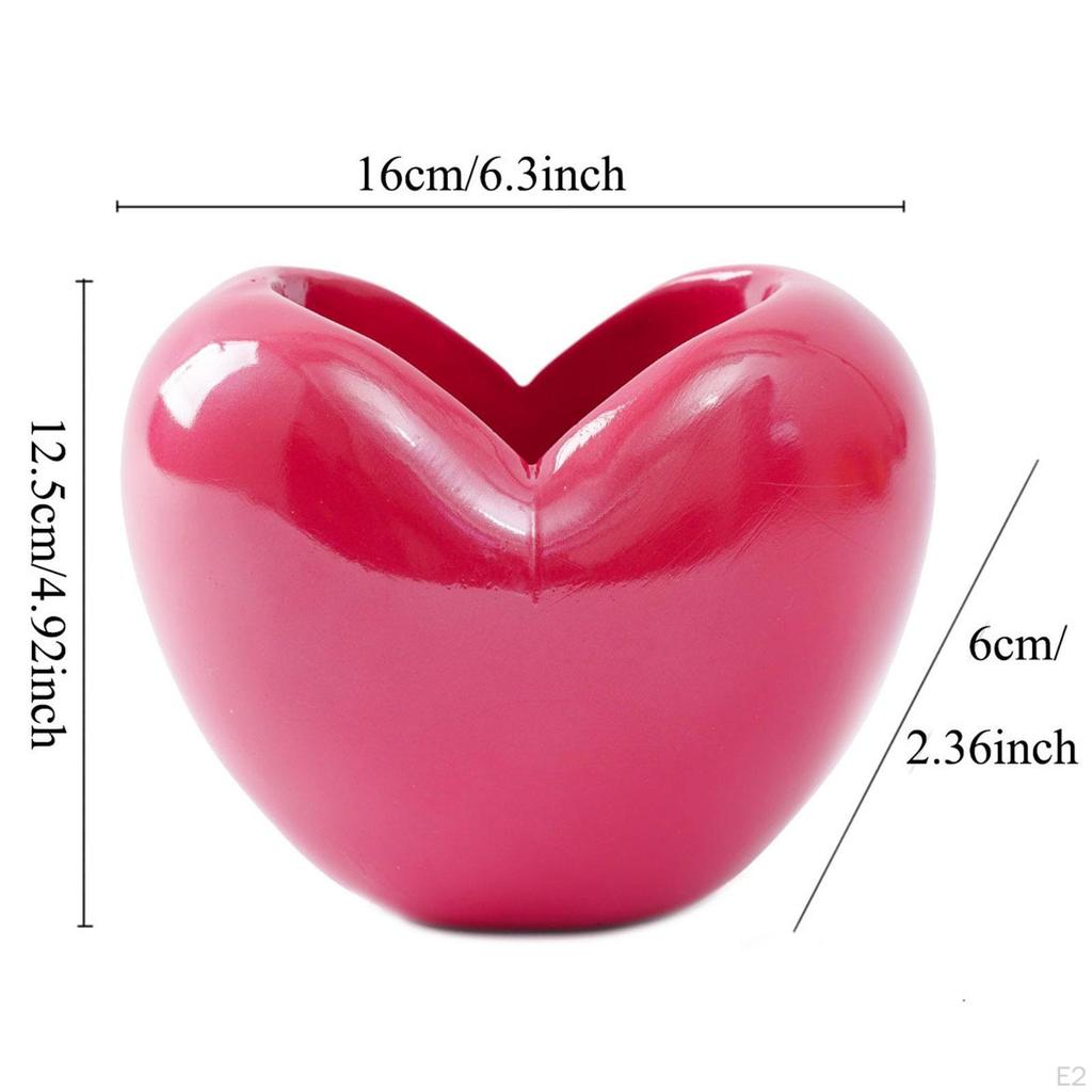 Desk Pencil Holder Storage Container Heart Shaped Holiday Decoration Makeup Brush Organizer Desktop