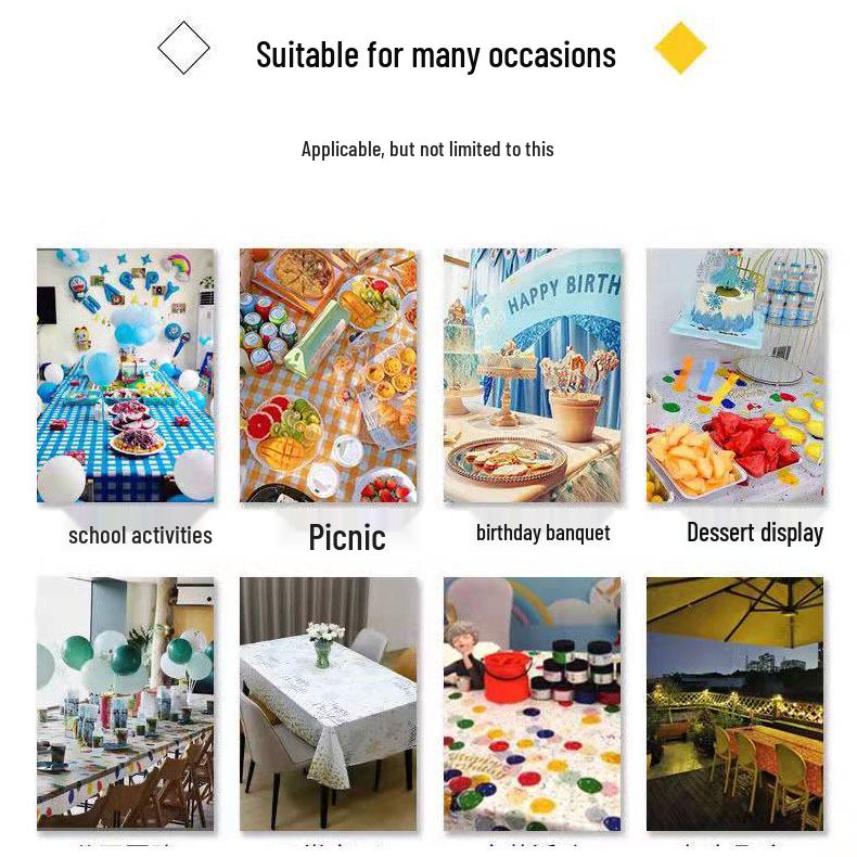 Cow Print Waterproof Tablecloth - Oil-Proof, Wash-Free, Thickened Cover