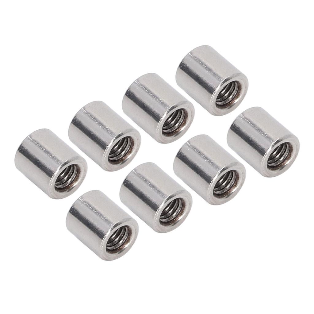 50Pcs Coupling Nut Round Rod Connector 304 Stainless Steel Female Thread M6x1.0 10 L11mm