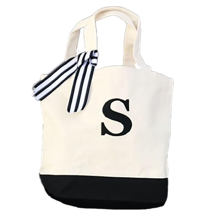 Shelly Mimi Mini Tote Bag met Geborduurde Initialen, Zwart, Klein, 521293001