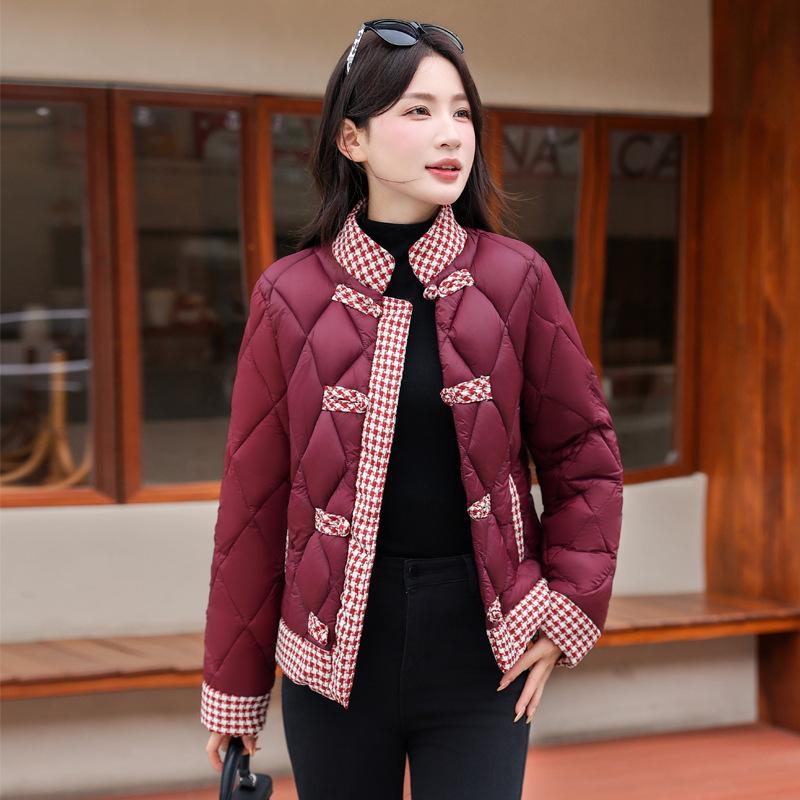 

Дизайн в китайском стиле, лоскутное хлопковое пальто в стиле маленького аромата, женское зимнее, корейское, свободное и тонкое, на пуговицах, хлопковое пальто, высококлассный тренд XXXL