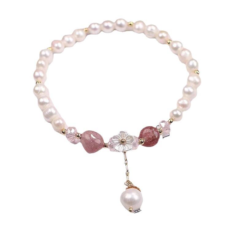 Special-shaped amethyst natural freshwater pearl bracelet Bangles Women Fashion Jewelry accessories Gift